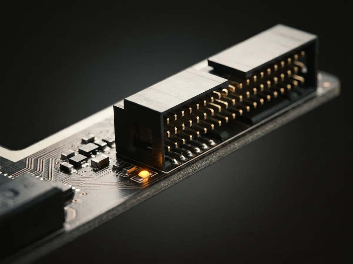 Illustrative close up of a control unit circuit board for remapping work